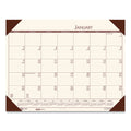 House of Doolittle EcoTones Recycled Monthly Desk Pad Calendar, 22 x 17, Moonlight Cream Sheets, Brown Corners, 12-Month (Jan to Dec): 2023