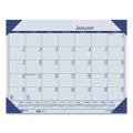House of Doolittle EcoTones Recycled Monthly Desk Pad Calendar, 18.5 x 13, Ocean Blue Sheets/Corners, Black Binding, 12-Month (Jan to Dec): 2023