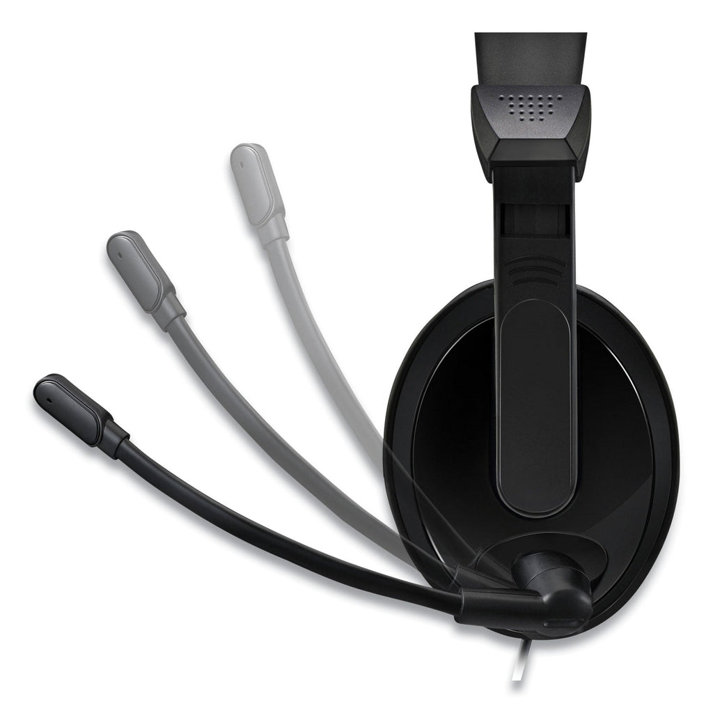 Adesso Xtream H5U Stereo Multimedia Headset with Mic, Binaural Over the Head, Black