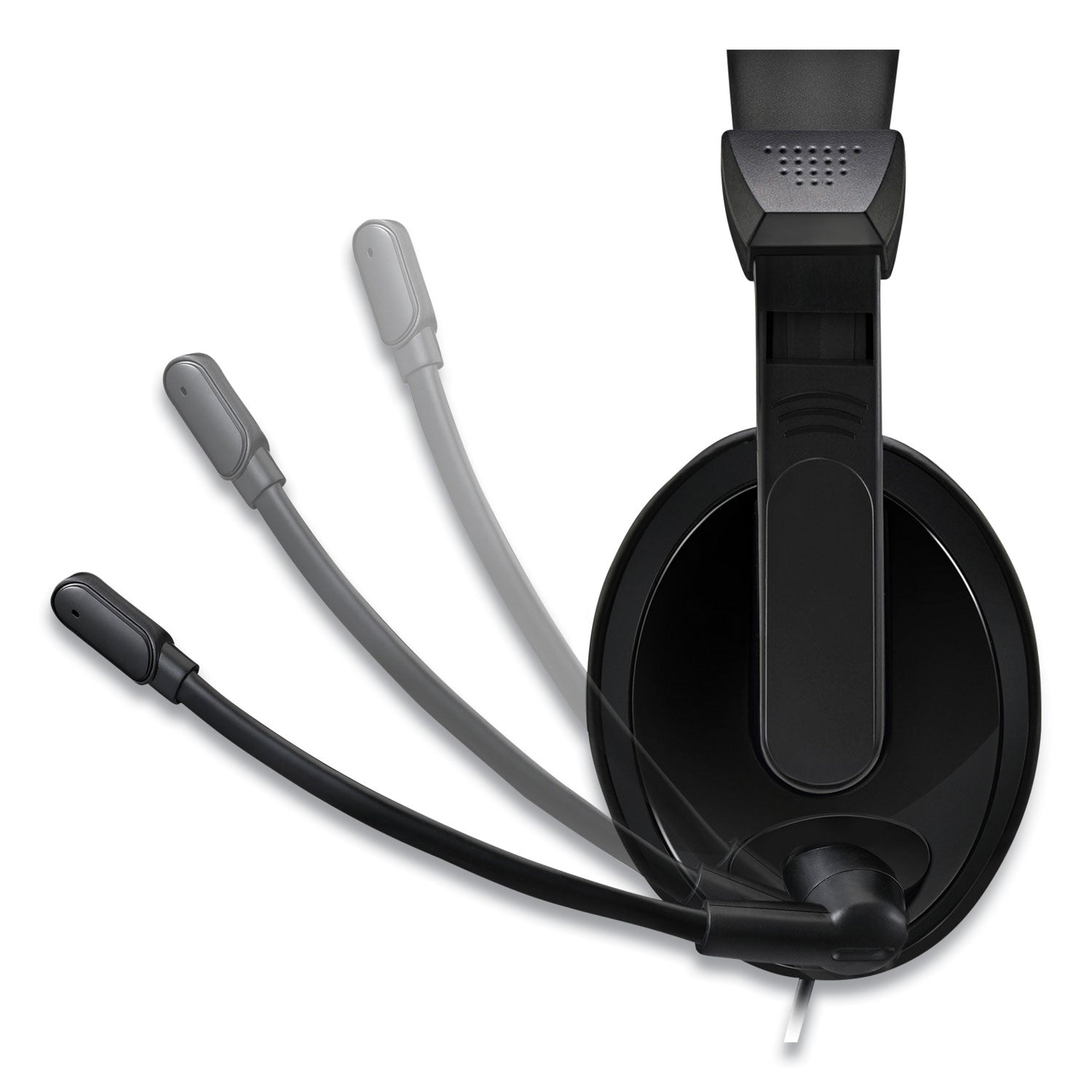 Adesso Xtream H5U Stereo Multimedia Headset with Mic, Binaural Over the Head, Black