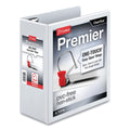 Cardinal Premier Easy Open ClearVue Locking Slant-D Ring Binder, 3 Rings, 4" Capacity, 11 x 8.5, White