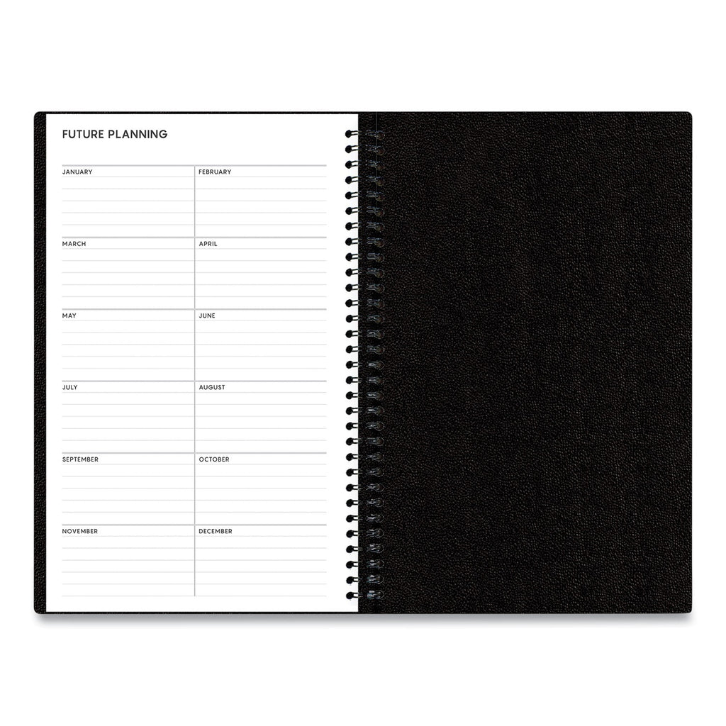 Blue Sky Aligned Daily Appointment Planner, 8 x 5, Black Cover, 12-Month (Jan to Dec): 2023