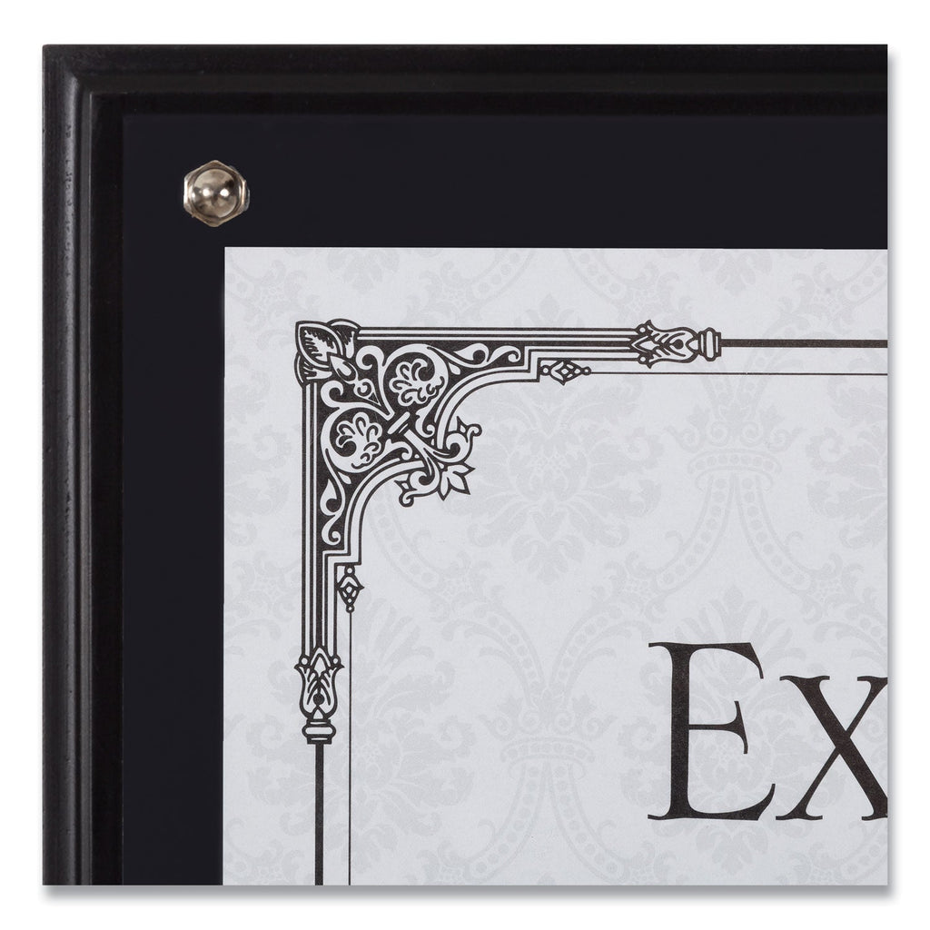 DAX Award Plaque, Wood/Acrylic Frame, Up to 8.5 x 11, Black