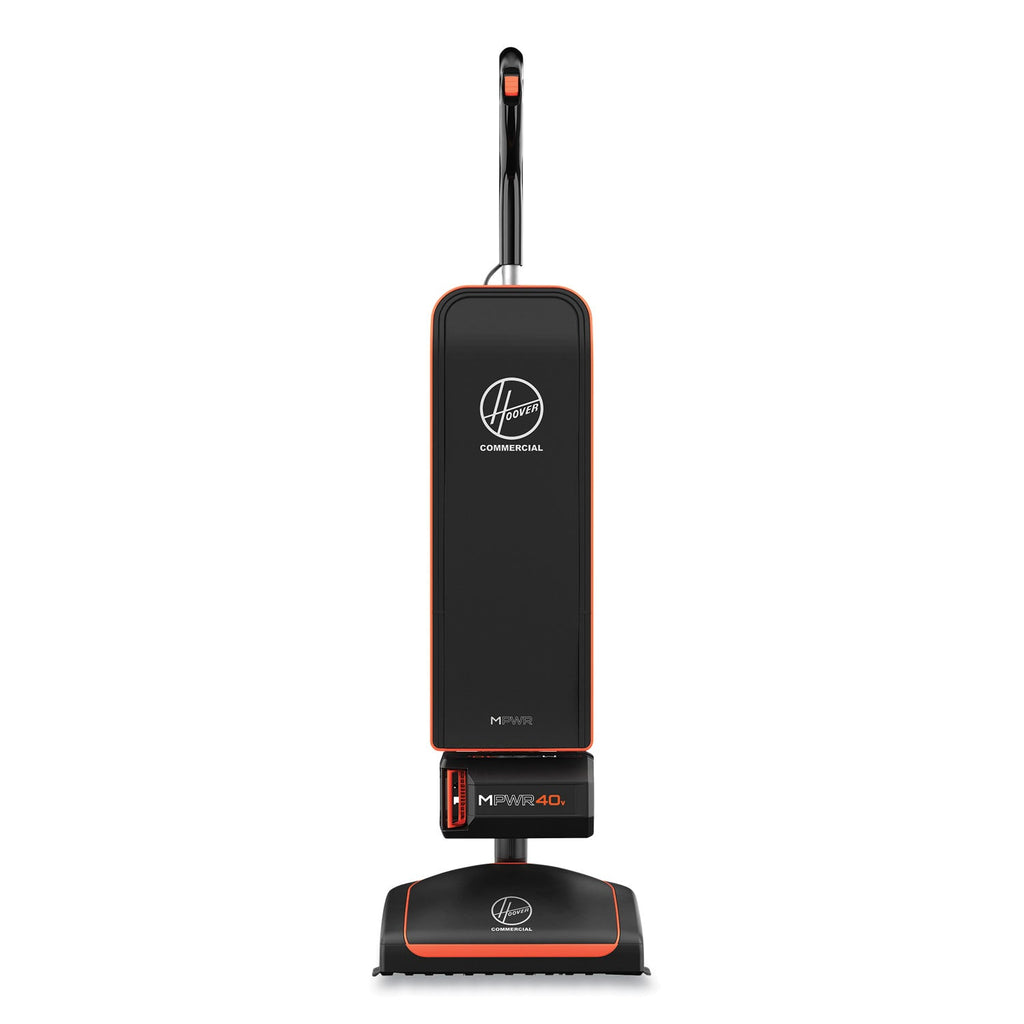 Hoover HVRPWR 40V Cordless Upright Vacuum, 13" Cleaning Path, Black/Orange