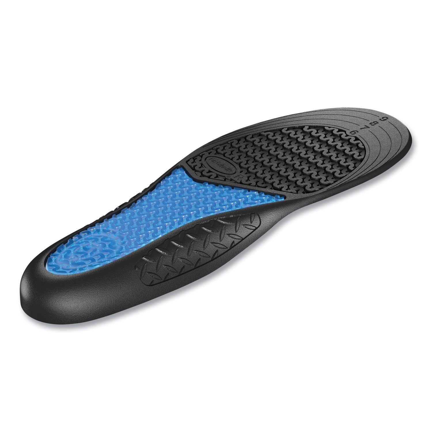 Dr. Scholl's Comfort and Energy Work Massaging Gel Insoles, Women Sizes 6 to 11, Black/Blue, Pair