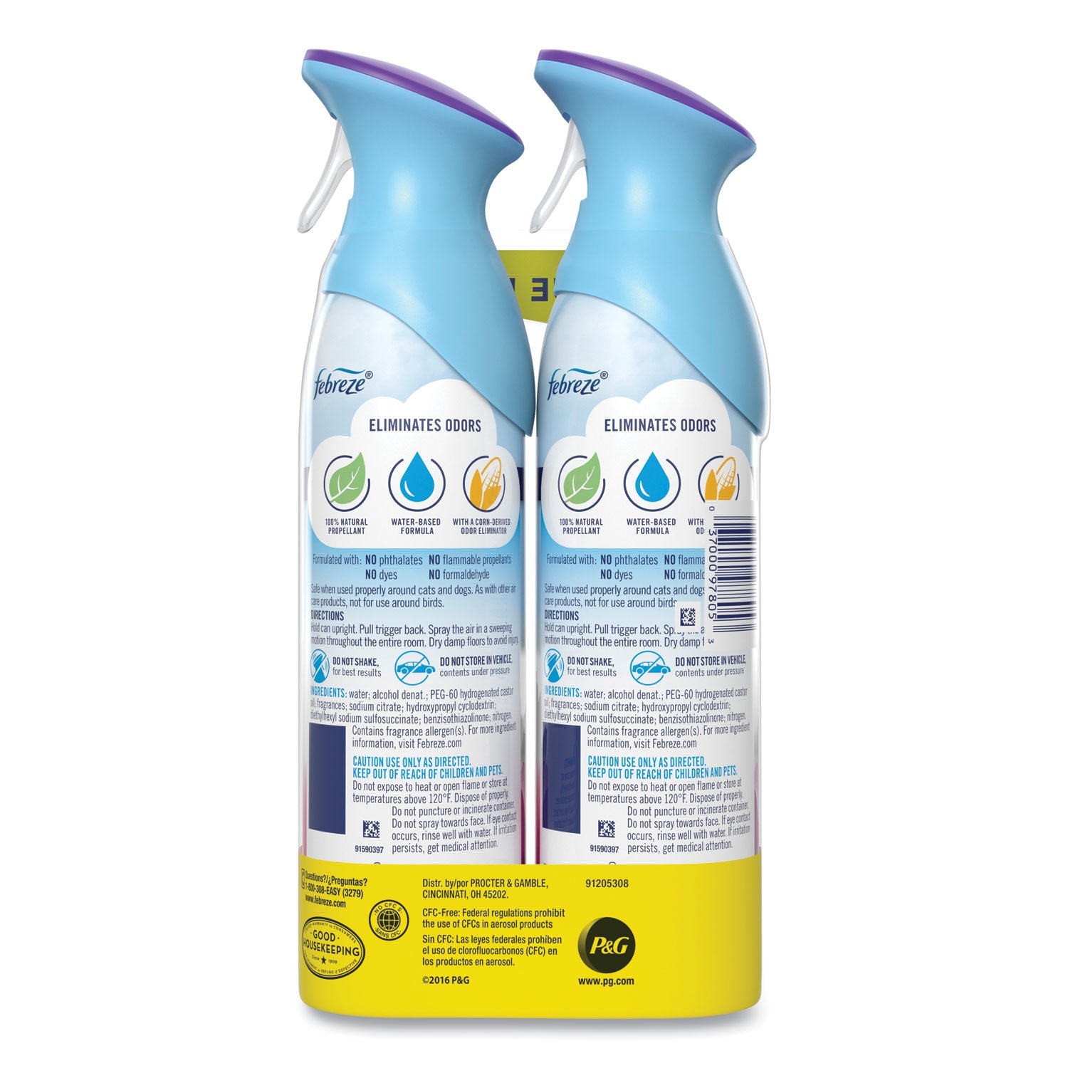 Febreze AIR, Spring and Renewal, 8.8 oz Aerosol Spray, 2/Pack, 6 Pack/Carton