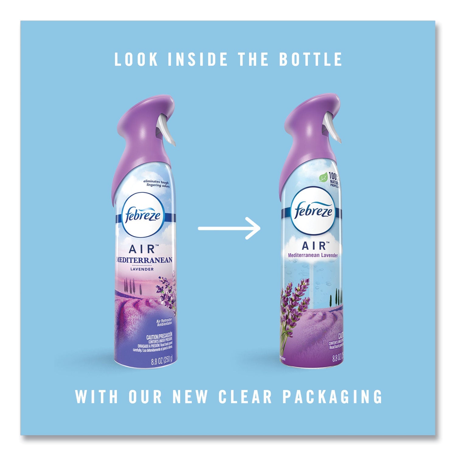 Febreze AIR, Mediterranean Lavender, 8.8 oz Aerosol Spray, 6/Carton