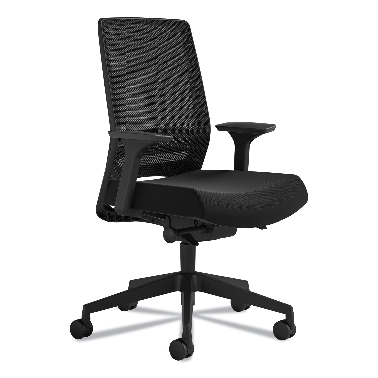 Safco Medina Deluxe Task Chair, Supports Up to 275 lb, 18" to 22" Seat Height, Black