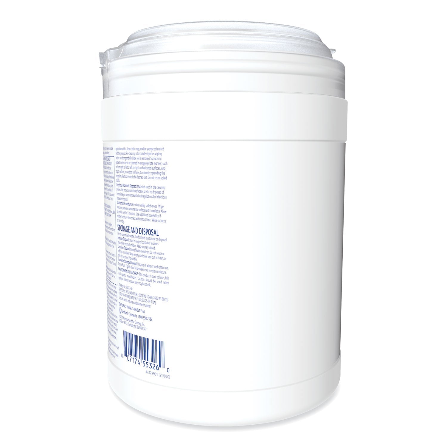 Diversey Oxivir TB Disinfectant Wipes, 6 x 6.9, Characteristic Scent, White, 160/Canister, 4 Canisters/Carton