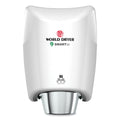WORLD DRYER SMARTdri Hand Dryer, 110-120 V, 9.33 x 7.67 x 12.5, Aluminum, White