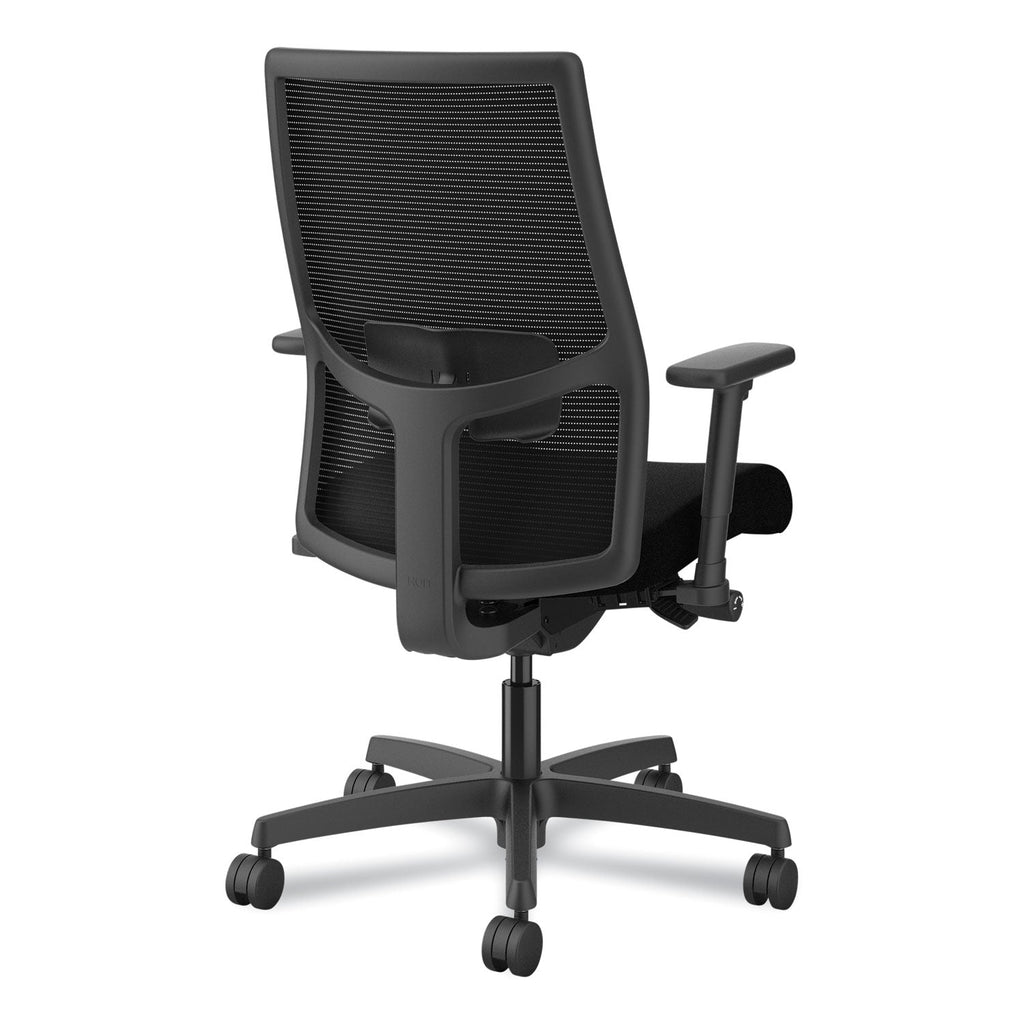HON Ignition 2.0 4-Way Stretch Mid-Back Mesh Task Chair, Supports Up to 300 lb, 17" to 21" Seat Height, Black