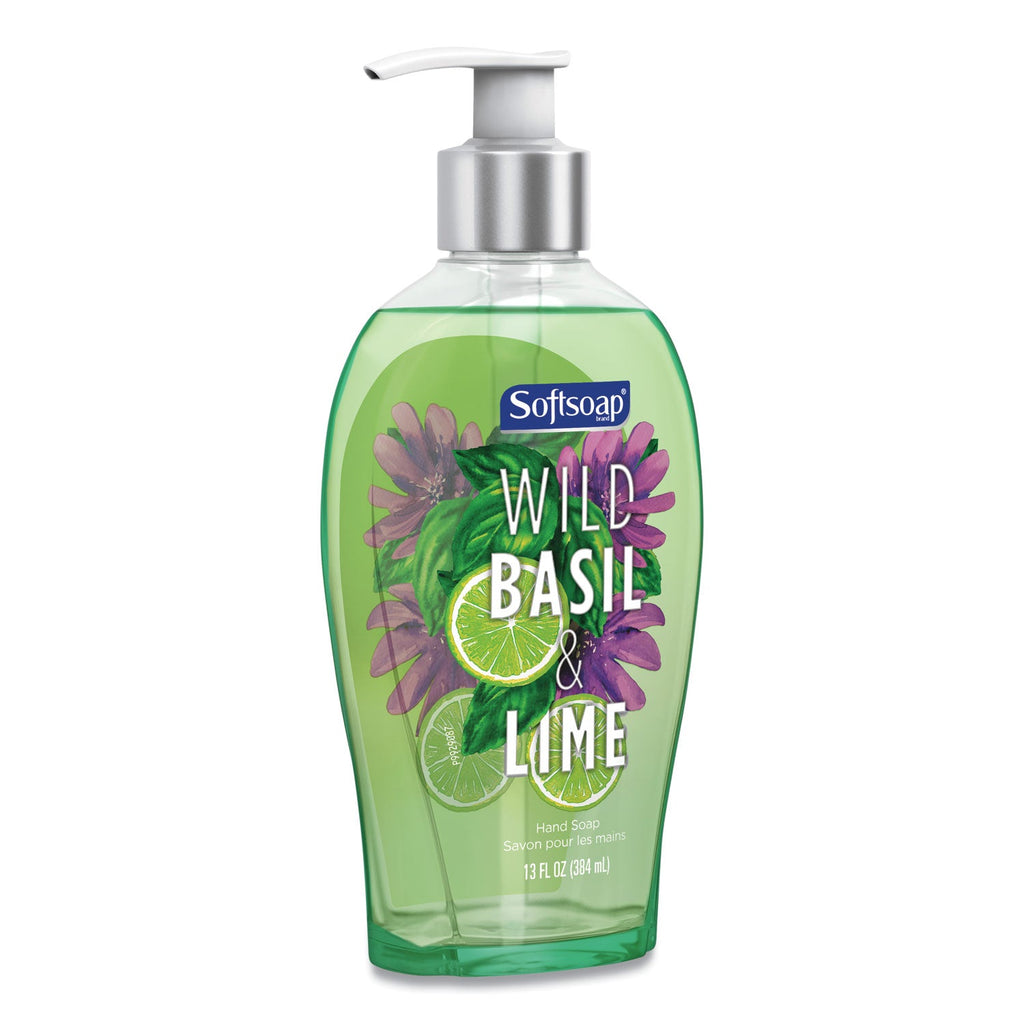 Softsoap Premium Liquid Hand Soap, Basil and Lime, 13 oz, 4/Carton
