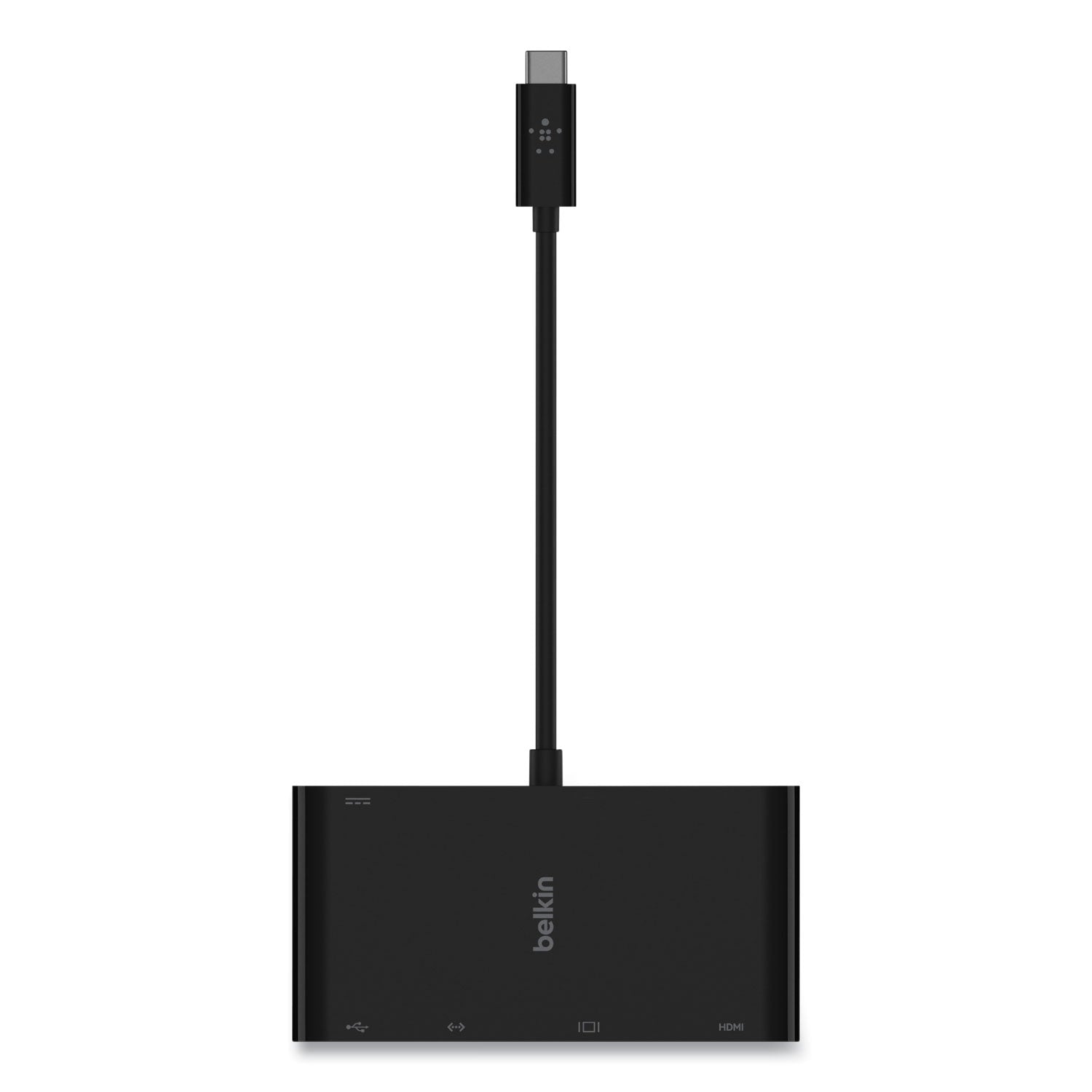 Belkin USB-C Multimedia + Charge Adapter, 4K HDMI/USB-A/USB-C/VGA, 4.9 ft, Black