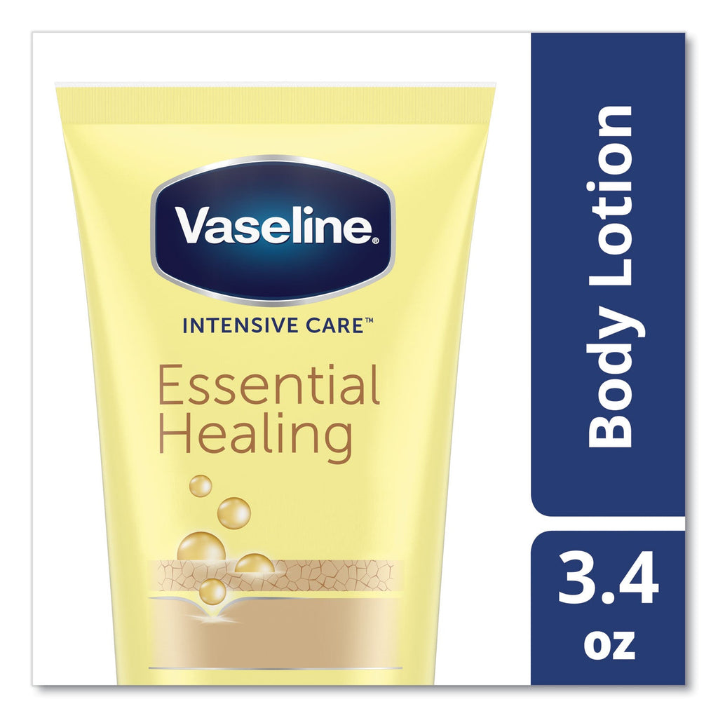 Vaseline Intensive Care Essential Healing Body Lotion, 3.4 oz Squeeze Tube, 12/Carton
