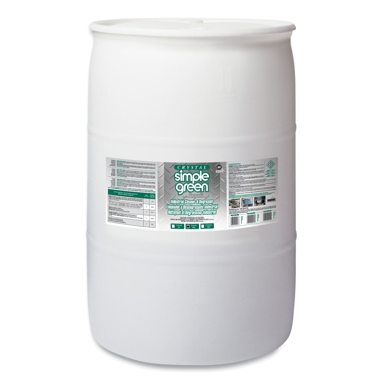 Simple Green Crystal Industrial Cleaner/Degreaser, 55 gal Drum