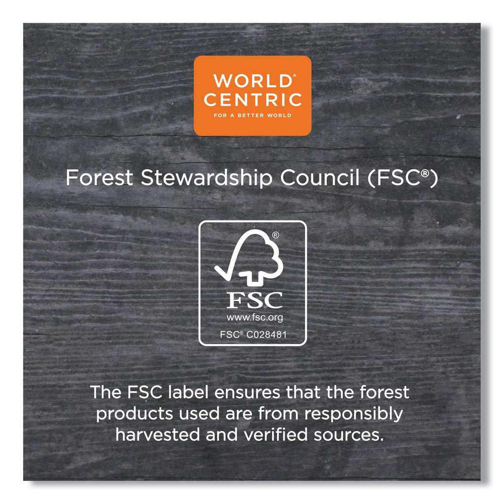 World Centric Fiber Container Sleeves, World Centric Leaf Design, 7.5" x 10" x 3.25", Natural, Paper, 800/Carton