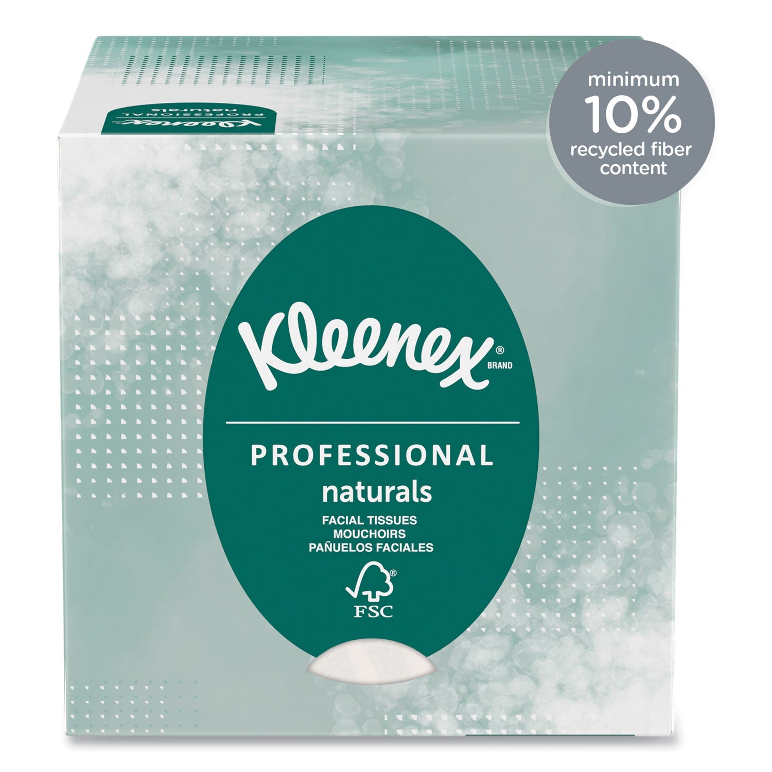 Kleenex Naturals Facial Tissue for Business, BOUTIQUE POP-UP Box, 2-Ply, White, 90 Sheets/Box, 36 Boxes/Carton