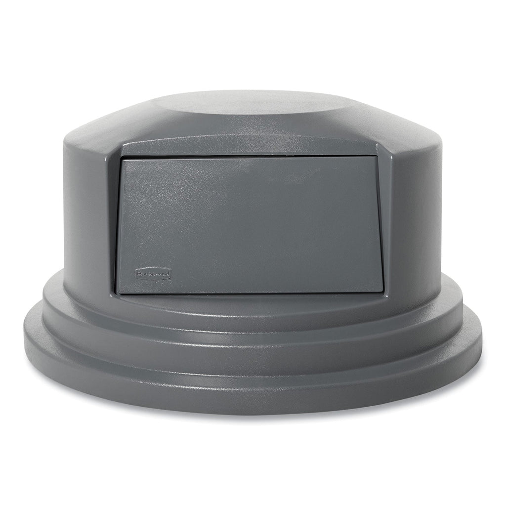 Rubbermaid Round BRUTE Dome Top Lid for 55 gal Waste Containers, 27.25" Diameter, Gray