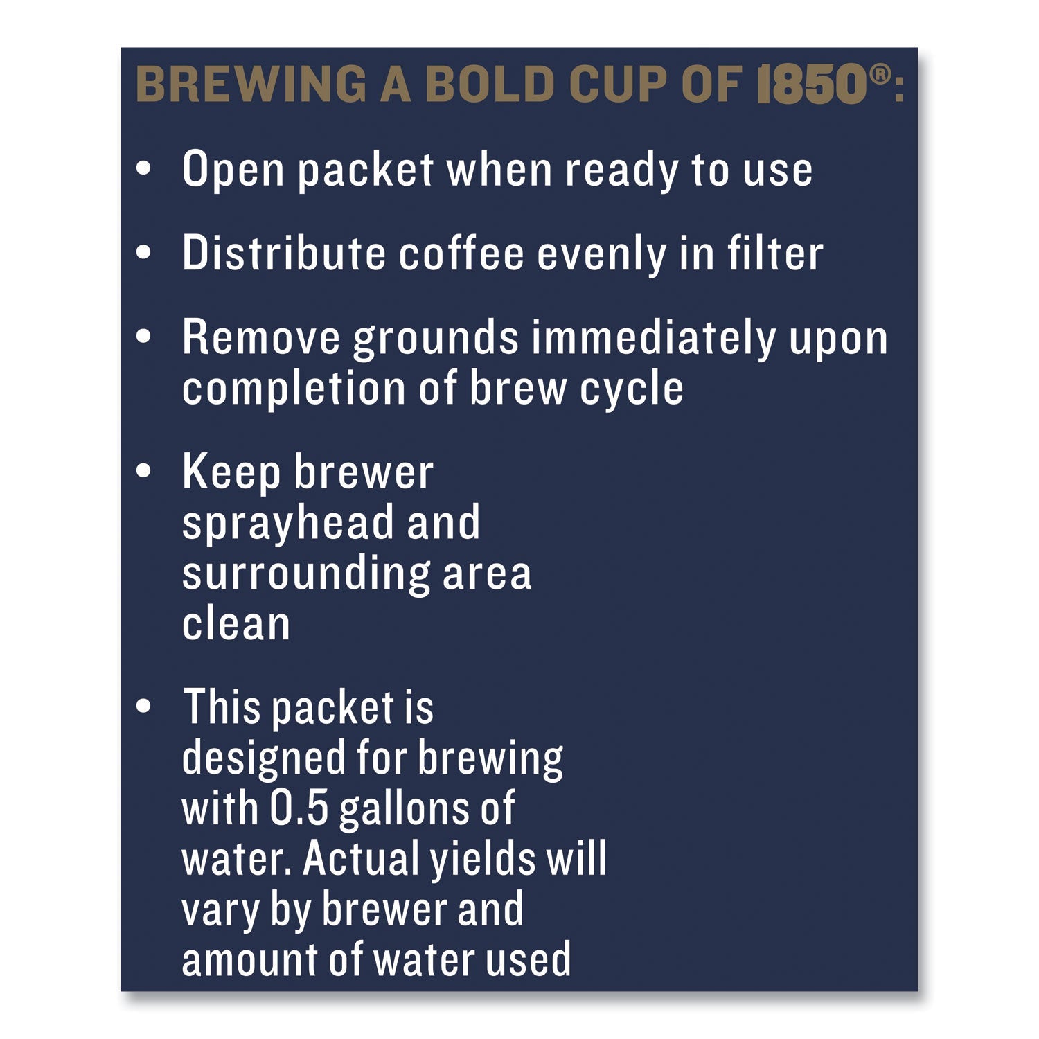 1850 Coffee Fraction Packs, Lantern Glow, Light Roast, 2.5 oz Pack, 24 Packs/Carton