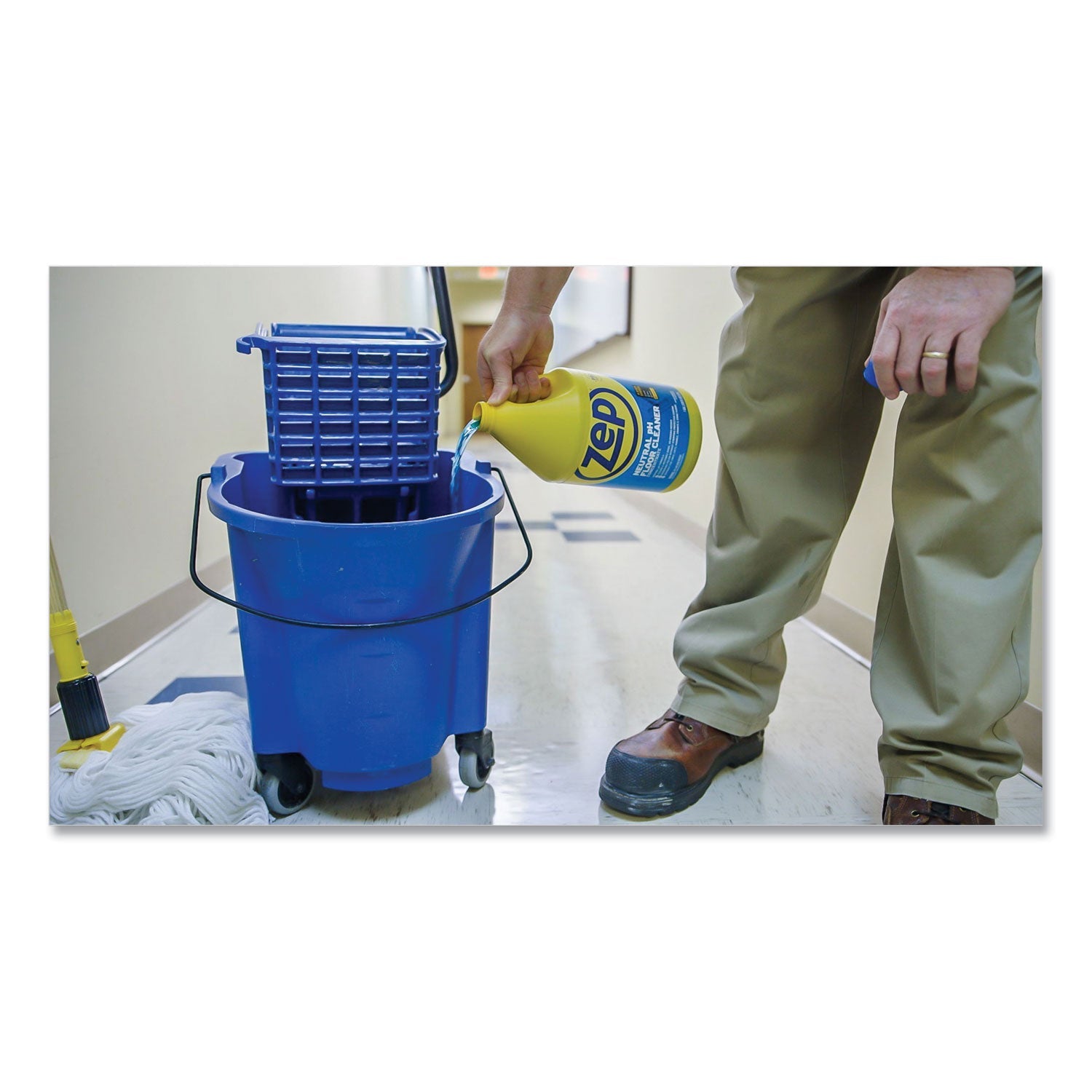 Zep Commercial Neutral Floor Cleaner, Fresh Scent, 1 gal, 4/Carton