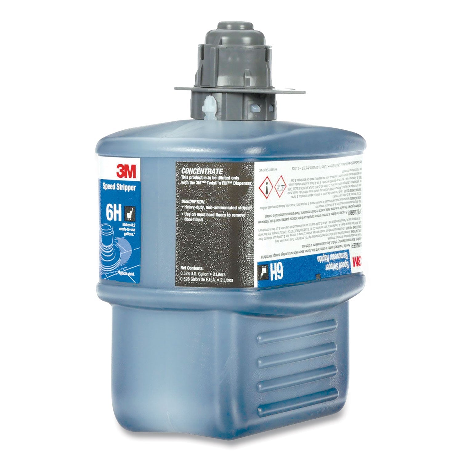 3M Speed Stripper Concentrate, 1.9 L Twist N' Fill Bottle, 6/Carton