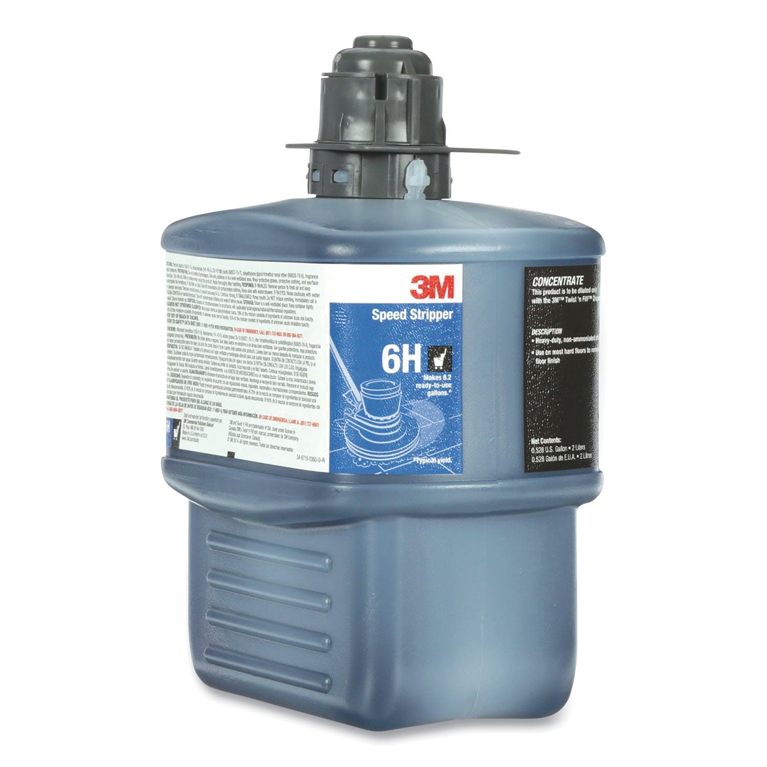 3M Speed Stripper Concentrate, 1.9 L Twist N' Fill Bottle, 6/Carton