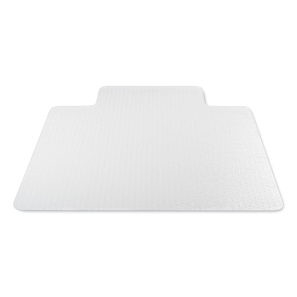 deflecto Antimicrobial Chair Mat, Medium Pile Carpet, 48 x 36, Lipped, Clear