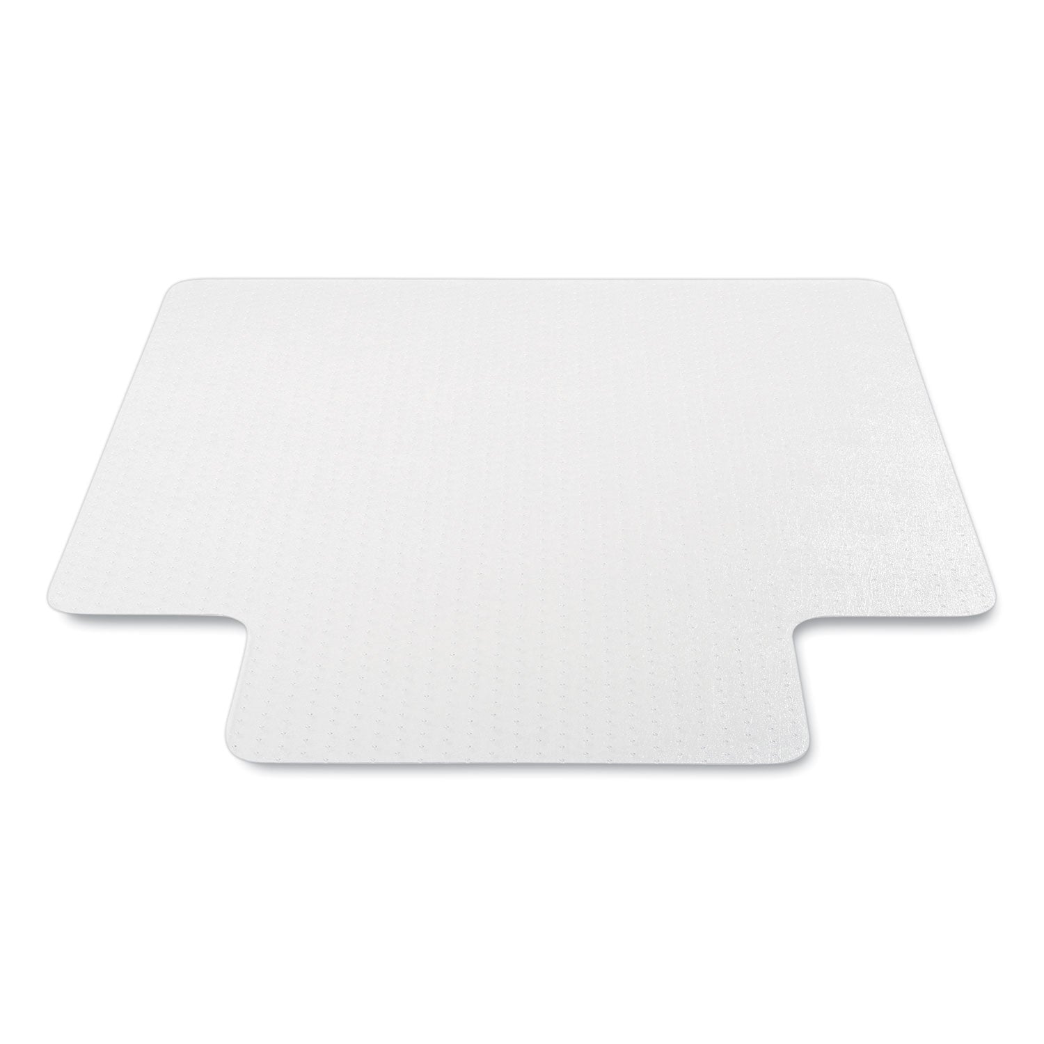 deflecto Antimicrobial Chair Mat, Medium Pile Carpet, 53 x 45, Lipped, Clear