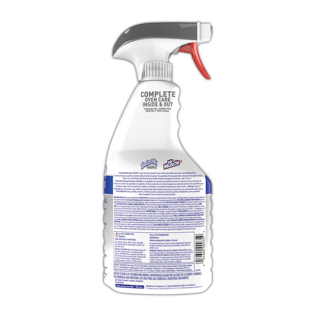 Fantastik MAX Oven and Grill Cleaner, 32 oz Bottle, 8/Carton