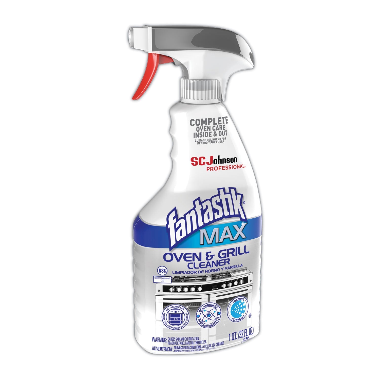 Fantastik MAX Oven and Grill Cleaner, 32 oz Bottle, 8/Carton