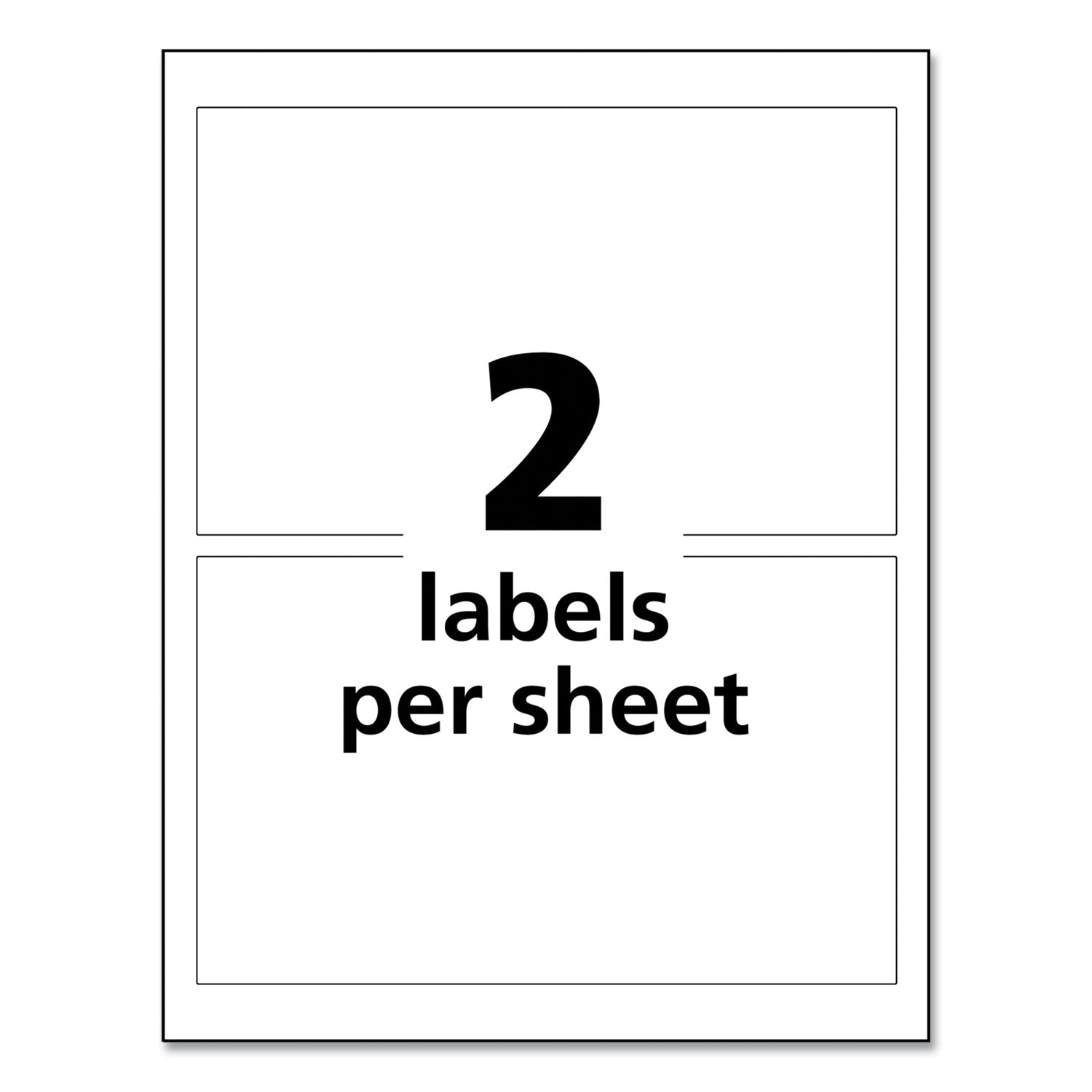 Avery UltraDuty GHS Chemical Waterproof and UV Resistant Labels, 4.75 x 7.75, White, 2/Sheet, 50 Sheets/Pack