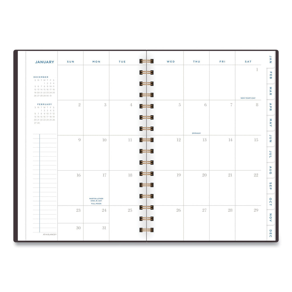AT-A-GLANCE Signature Lite Weekly/Monthly Planner, 8.5 x 5.75, Maroon Cover, 12-Month (Jan to Dec): 2023