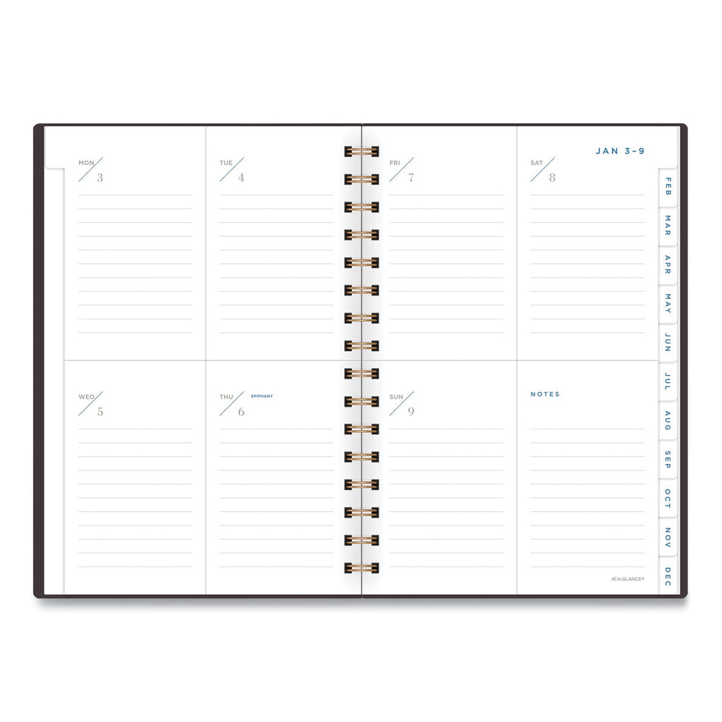 AT-A-GLANCE Signature Lite Weekly/Monthly Planner, 8.5 x 5.75, Maroon Cover, 12-Month (Jan to Dec): 2023