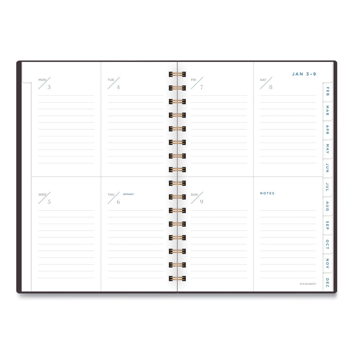AT-A-GLANCE Signature Lite Weekly/Monthly Planner, 8.5 x 5.75, Maroon Cover, 12-Month (Jan to Dec): 2023