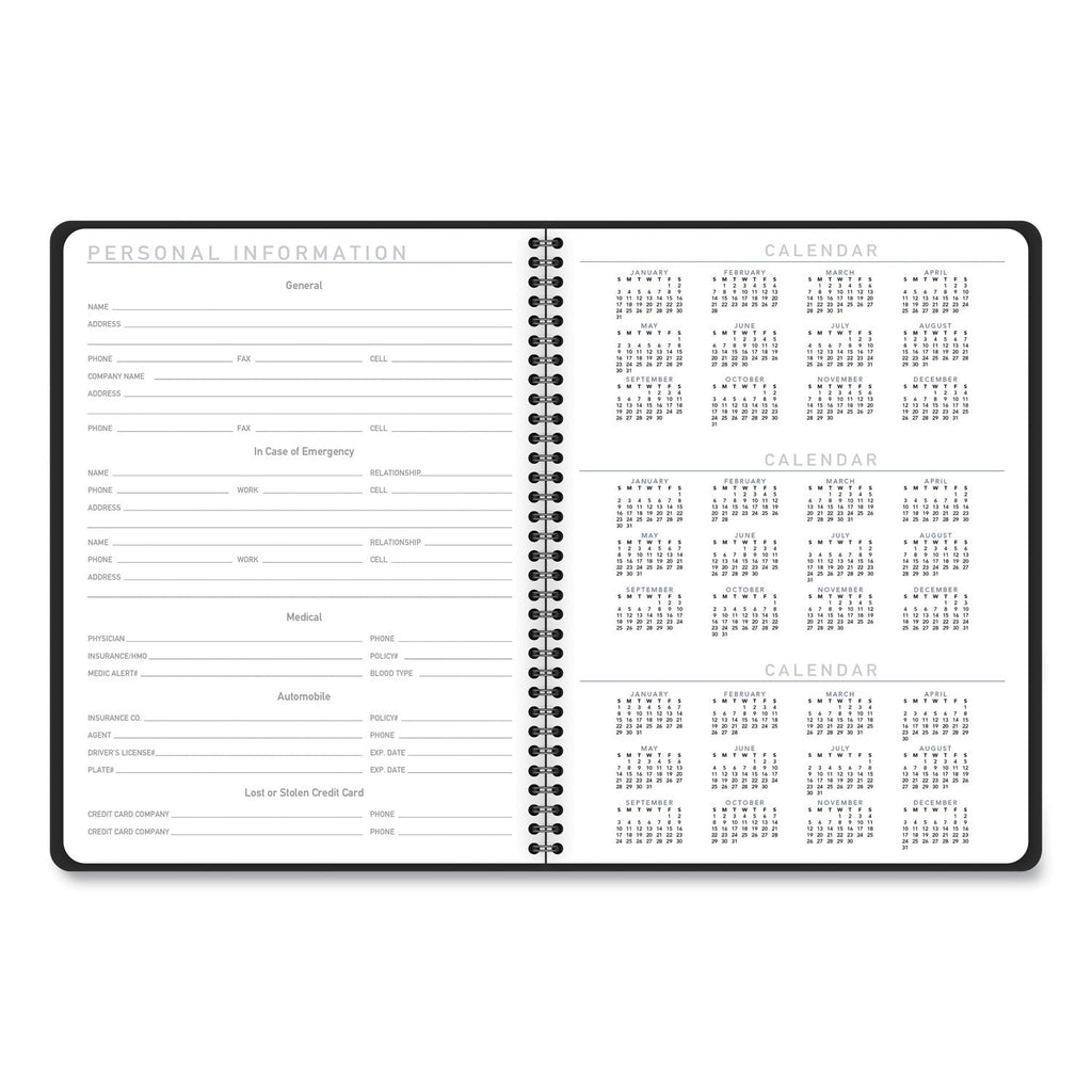 AT-A-GLANCE Contemporary Lite Weekly/Monthly Planner, 11 x 8.25, Black Cover, 12-Month (Jan to Dec): 2023