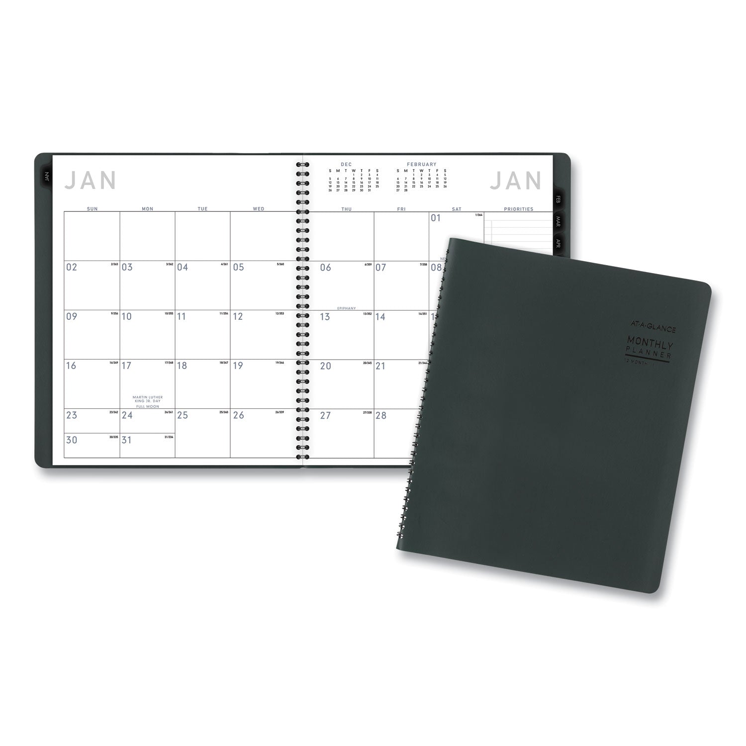 AT-A-GLANCE Contemporary Monthly Planner, 11 x 9, Forest Green Cover, 12-Month (Jan to Dec): 2023