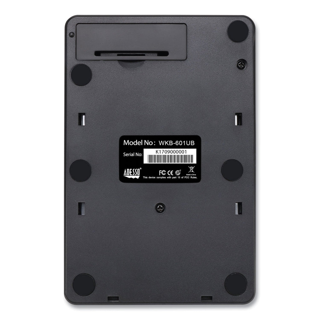 Adesso WKB6010UB Wireless 18-Key Numeric USB Keypad, Black
