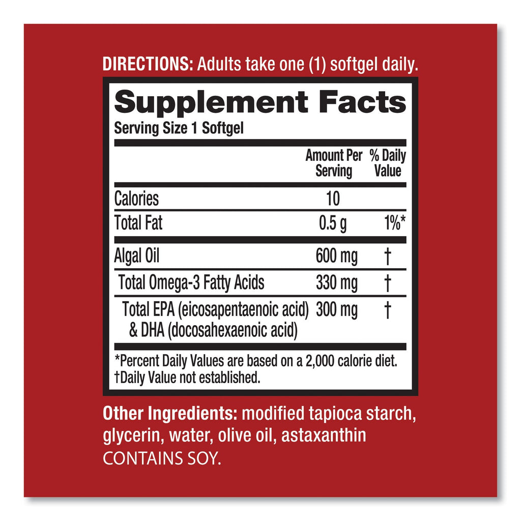 MegaRed Advanced Omega-3 Algae Oil, 50 Count