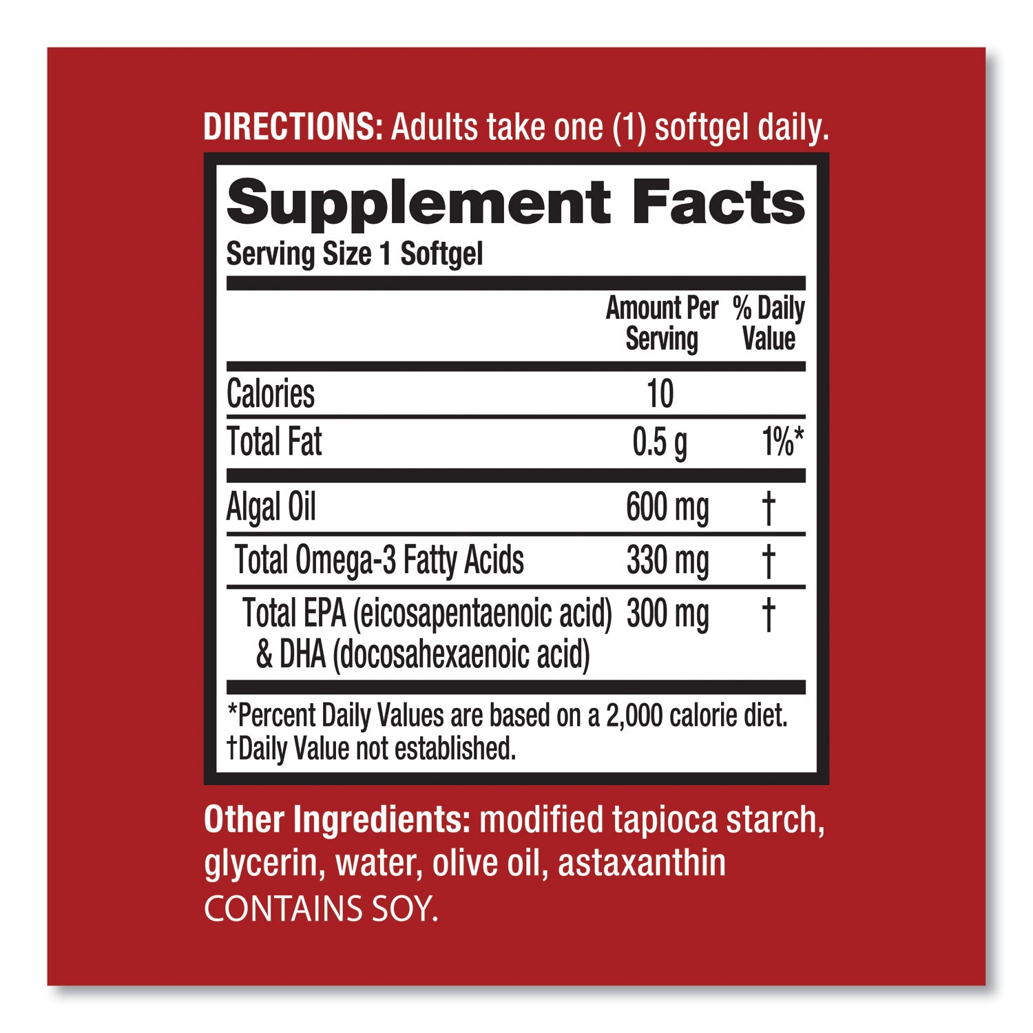 MegaRed Advanced Omega-3 Algae Oil, 50 Count
