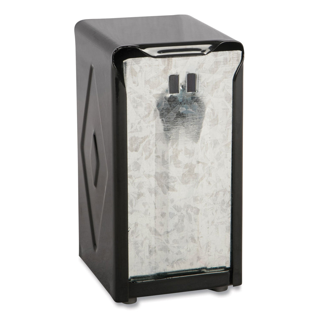 San Jamar Tabletop Napkin Dispenser, Tall Fold, 3.75 x 4 x 7.5, Capacity: 150, Black