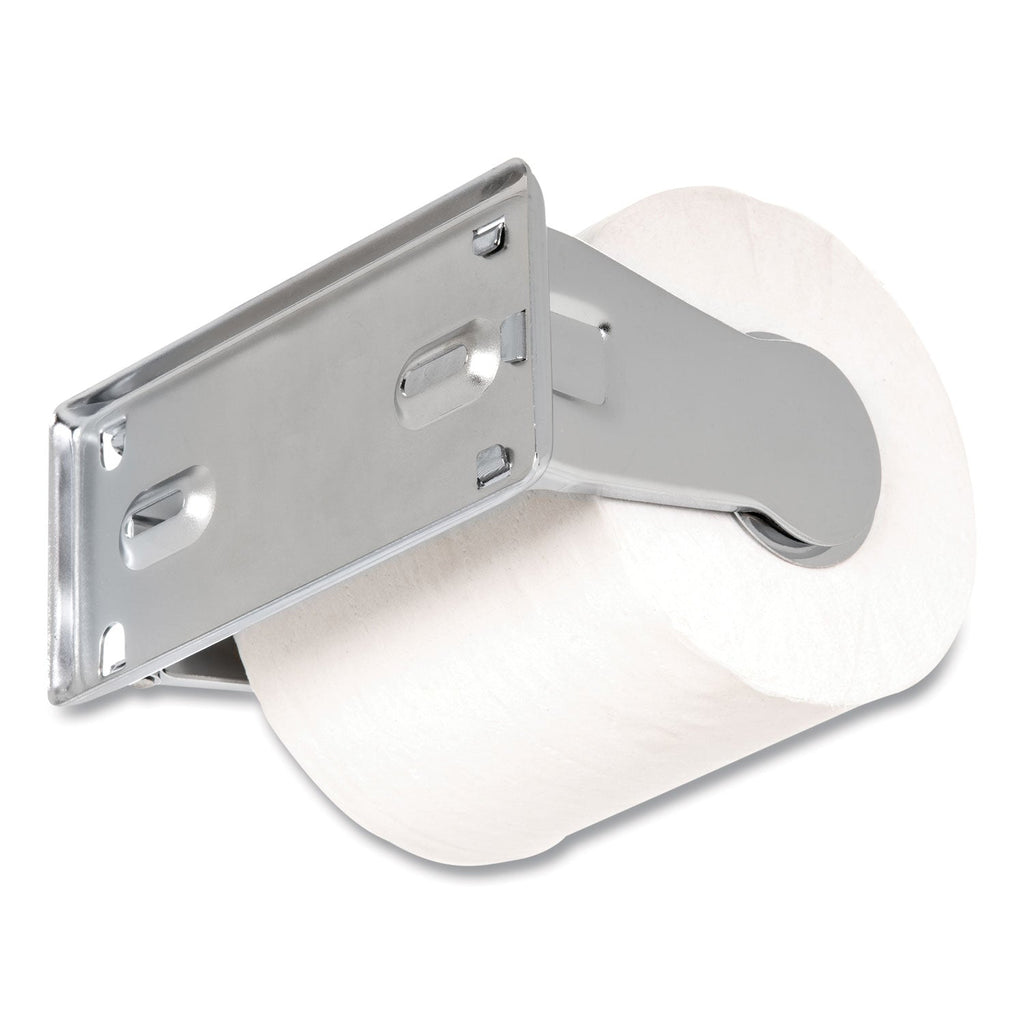 San Jamar Locking Toilet Tissue Dispenser, 6 x 4.5 x 2.75, Chrome