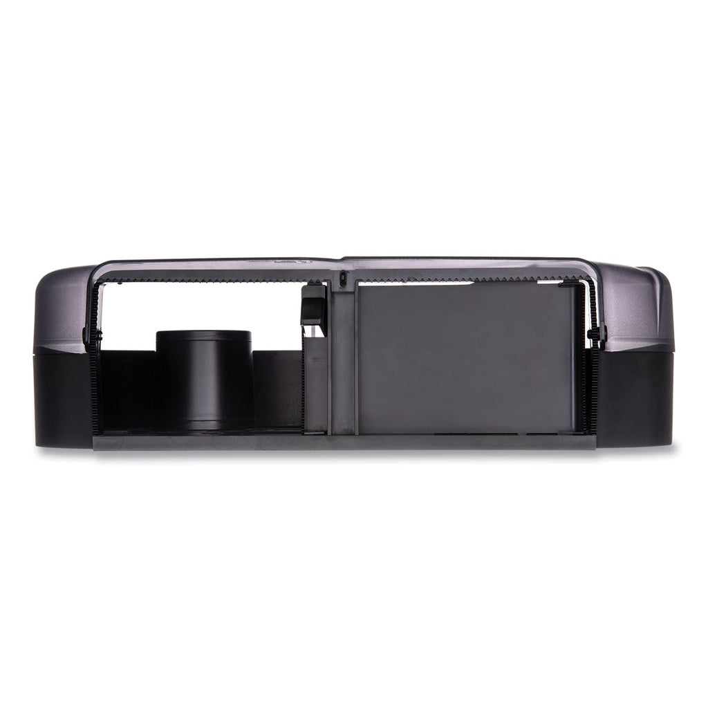 San Jamar Twin 9" JBT Toilet Tissue Dispenser, Oceans, 19 x 5.25 x 12, Transparent Black Pearl