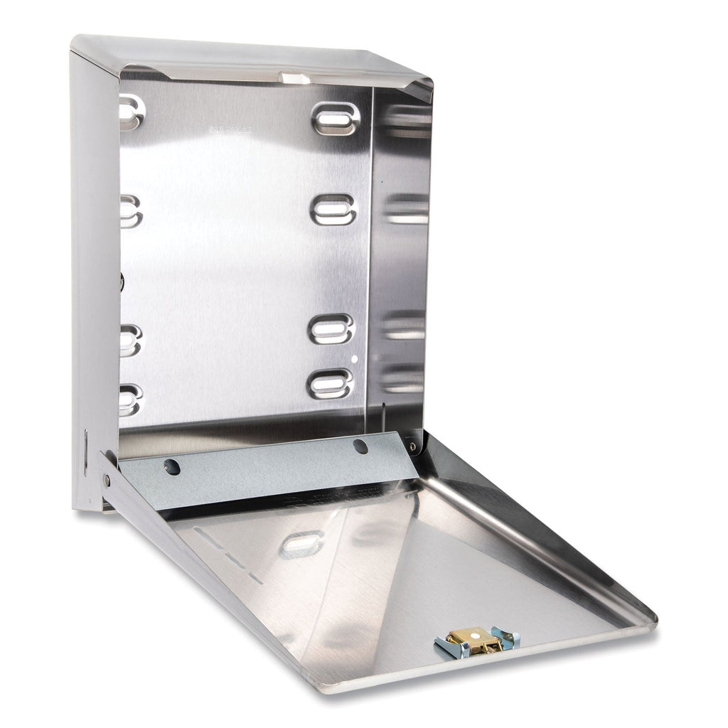 San Jamar C-Fold/Multifold Towel Dispenser, 11.38 x 4 x 14.75, Stainless Steel