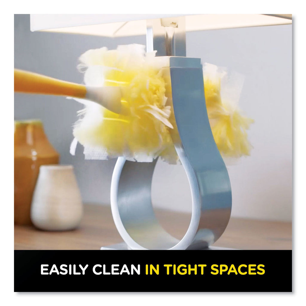 Swiffer Heavy Duty Dusters Refill, Dust Lock Fiber, 2" x 6", Yellow, 33/Carton