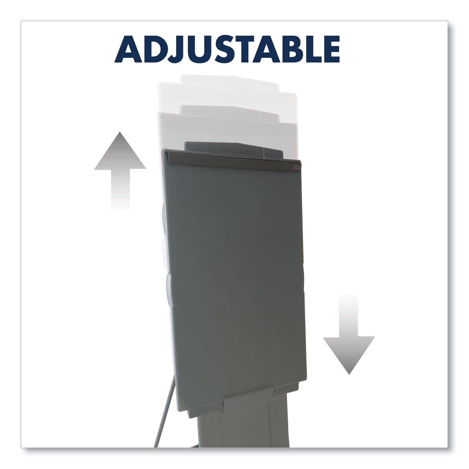 Quartet Duramax Portable Presentation Easel, Adjusts 39" to 72" High, Plastic, Gray