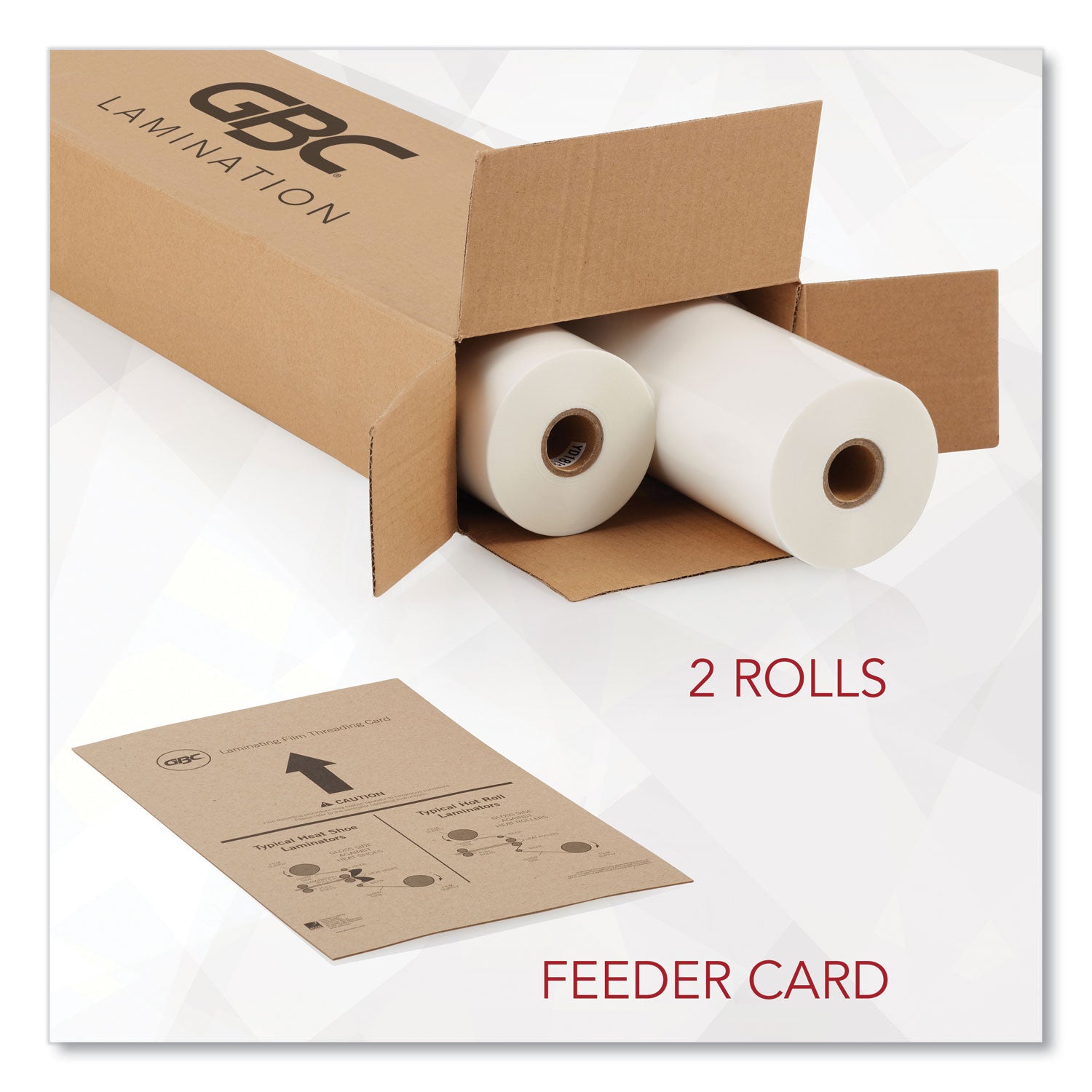 GBC NAP-Lam I Roll Film, 3 mil, 25" x 250 ft, Gloss Clear, 2/Box