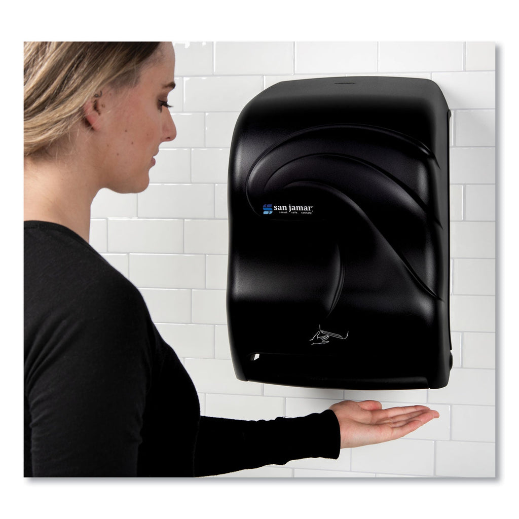 San Jamar Smart System with iQ Sensor Towel Dispenser, 11.75 x 9.25 x 16.5, Black Pearl