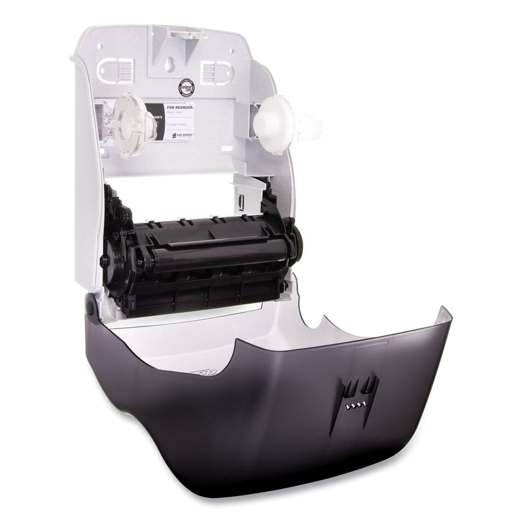 San Jamar Simplicity Mechanical Roll Towel Dispenser, 15.25 x 13 x 10.25, Black