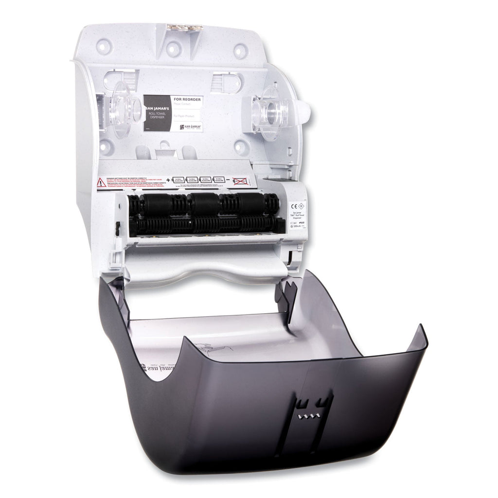 San Jamar Smart Essence Electronic Roll Towel Dispenser, 11.88 x 9.1 x 14.4, Black