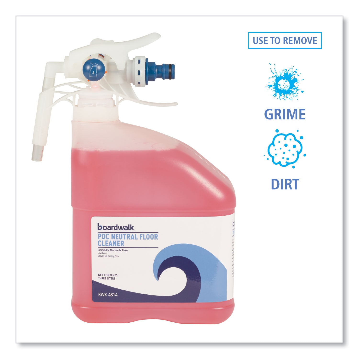Boardwalk PDC Neutral Floor Cleaner, Tangy Fruit Scent, 3 Liter Bottle